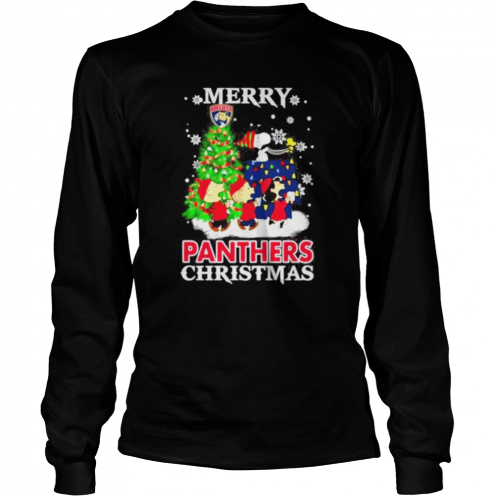 Snoopy And Friends Merry Florida Panthers Christmas Long Sleeved T-shirt