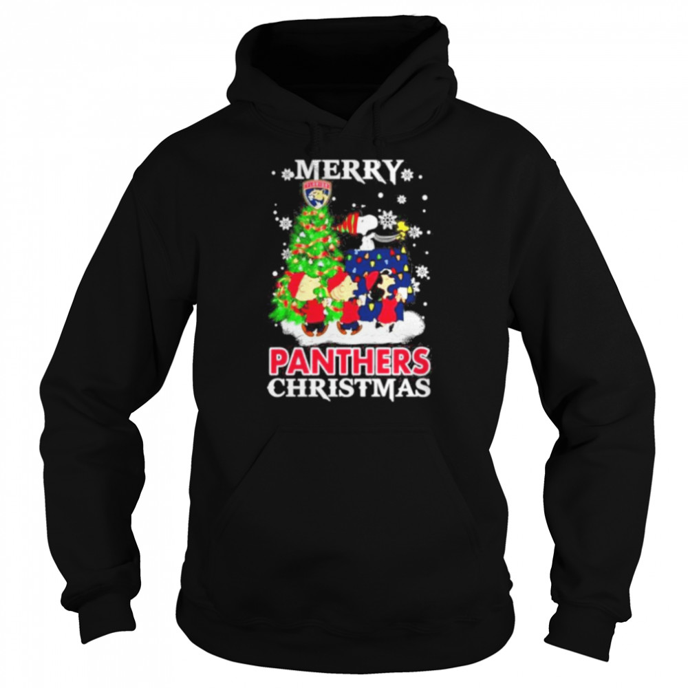 Snoopy And Friends Merry Florida Panthers Christmas Unisex Hoodie