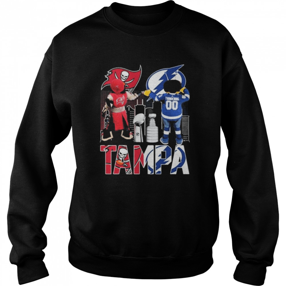 Tampa Bay Buccaneers Captain Fear And Tampa Bay Lightning Thunderbug Unisex Sweatshirt