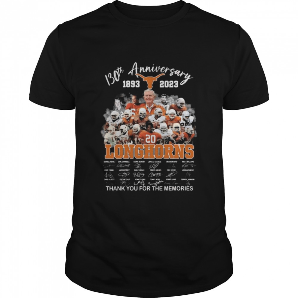 Texas Longhorns team 130th anniversary 1893-2023 thank you for the memories signatures shirt Classic Men's T-shirt