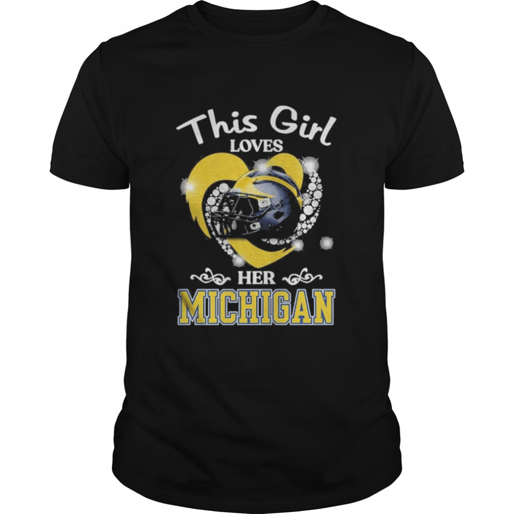 This Girl love Her Michigan Helmet shirt Classic Men's T-shirt