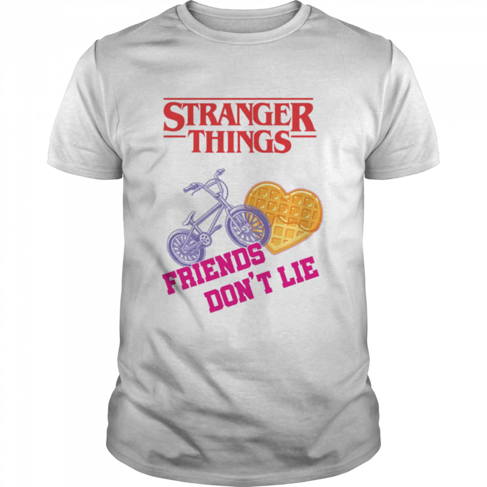 Series Stranger Things Says Girls Eleven Friends Dont Lie Great Retro Pattern shirts