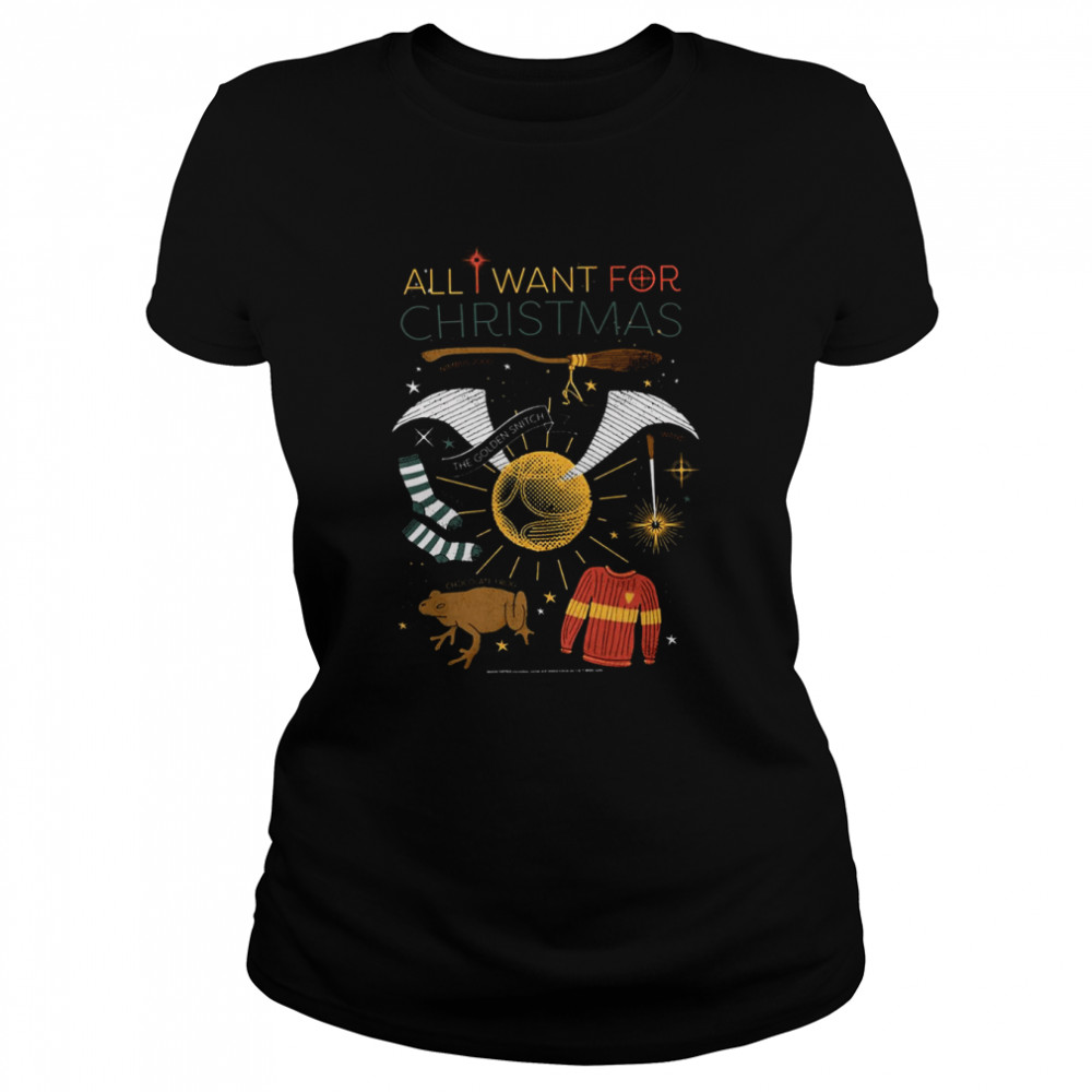 Accessories All I Want For Christmas Is Harry Potter Accessories shirt Classic Women's T-shirt