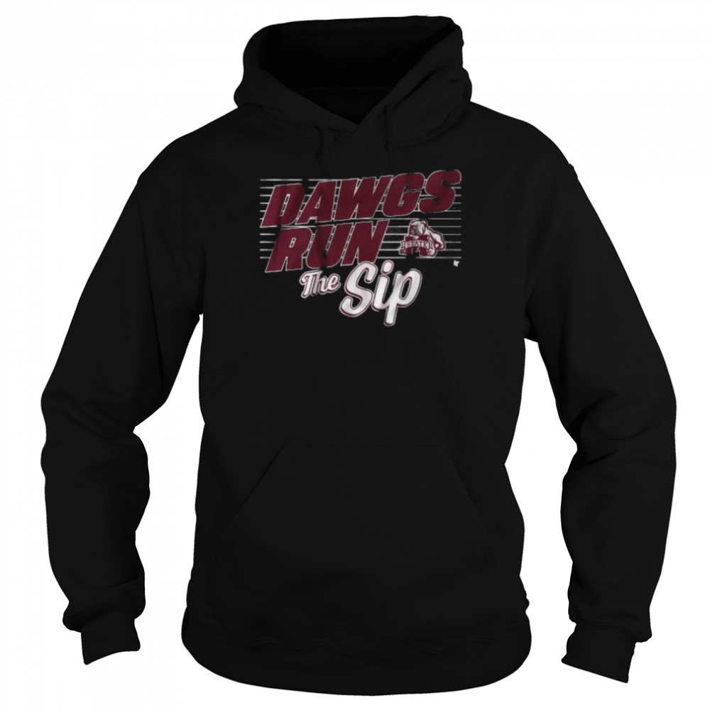 Mississippi State Football Dawgs Run The Sip shirt Unisex Hoodie
