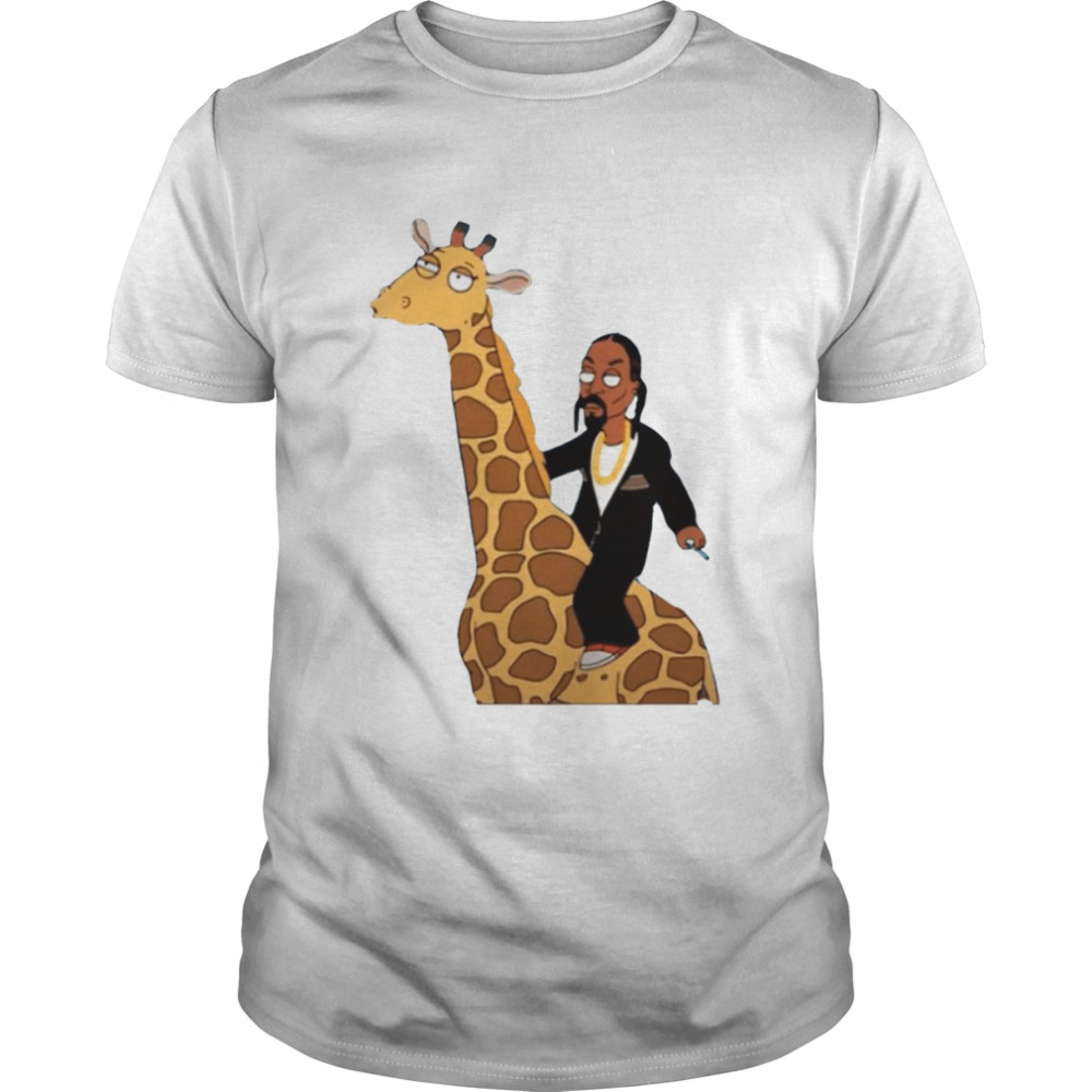 Snoop Dogg And Giraffe Cartoon shirt