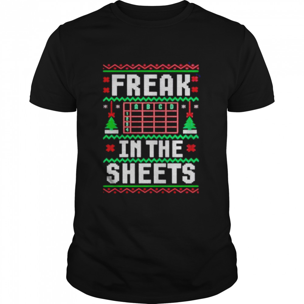 Awesome excel freak in the sheets ugly Christmas shirt