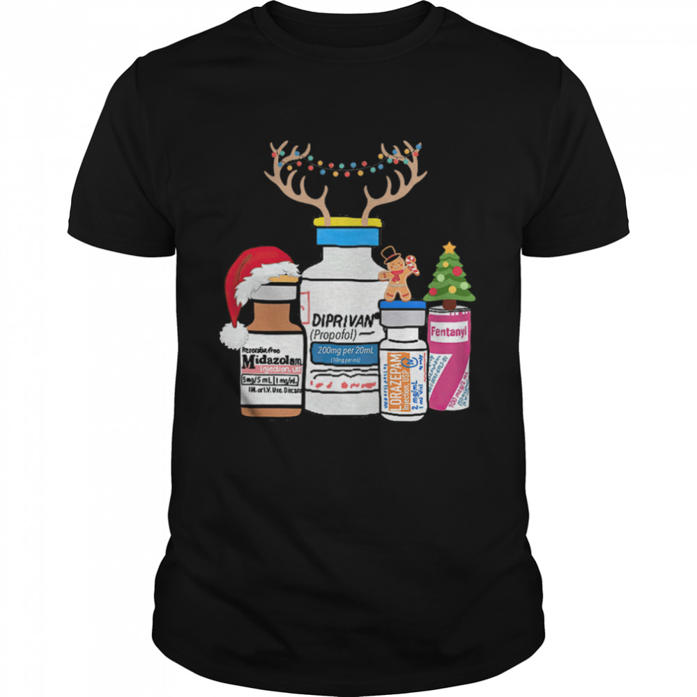 Diprivan Fentanyl Midazolam Merry Christmas Shirts