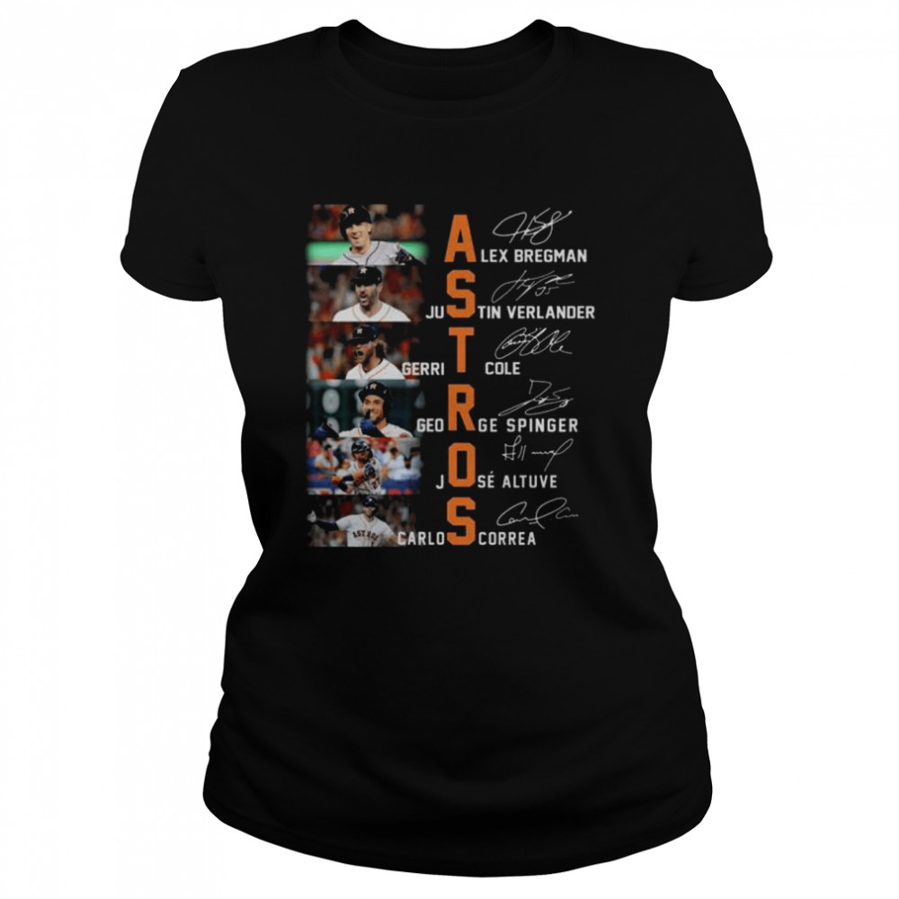 Houston Astros all team Alex Bregman Justin Verlander signatures 2022 shirt Classic Women's T-shirt