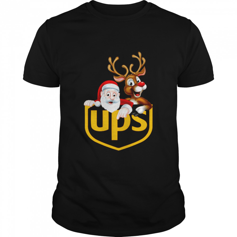 Santa Claus and Reindeer UPS Christmas 2022 Shirt