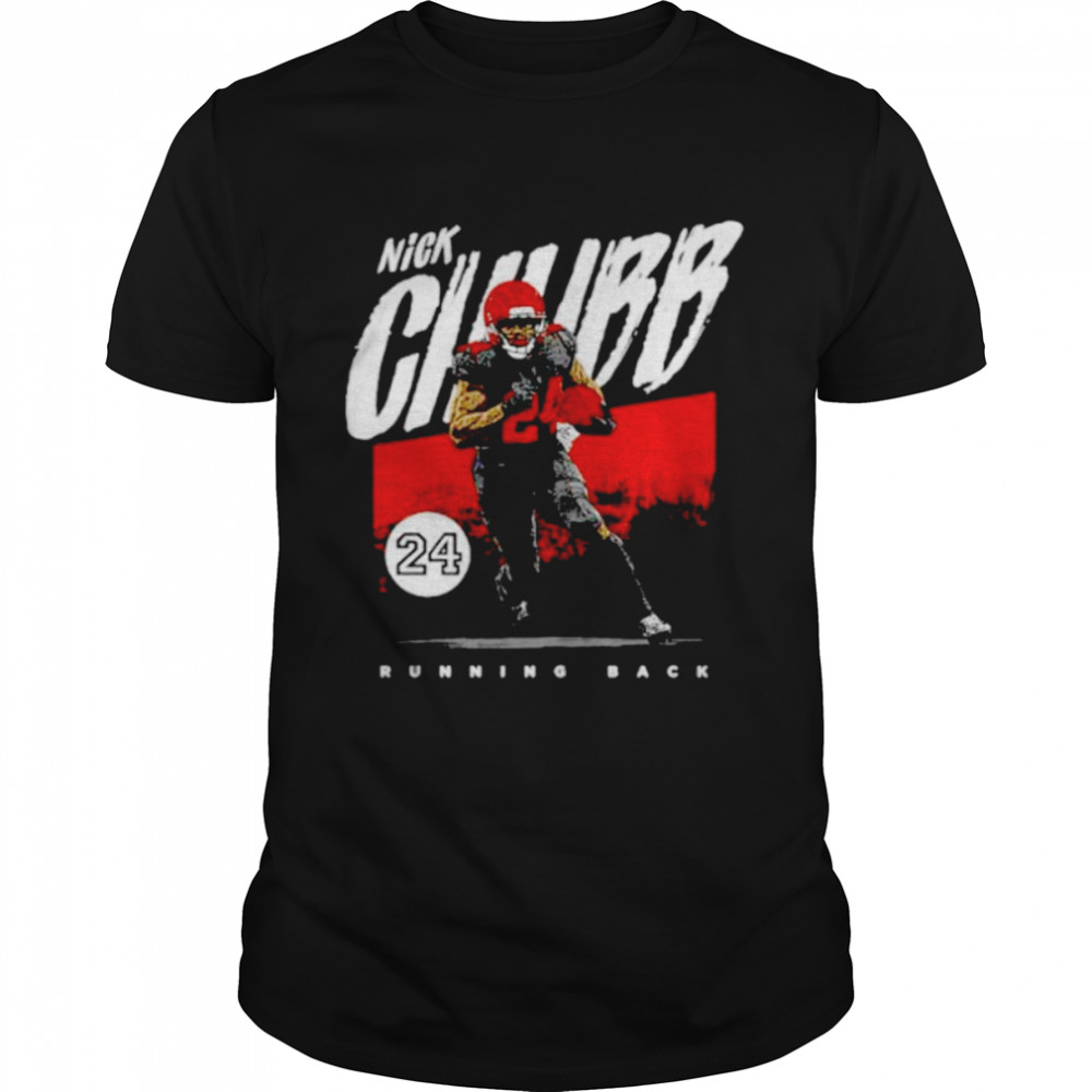 nick Chubb running back Cleveland Browns grunge shirts
